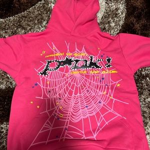 Pink sp5der hoodie M size